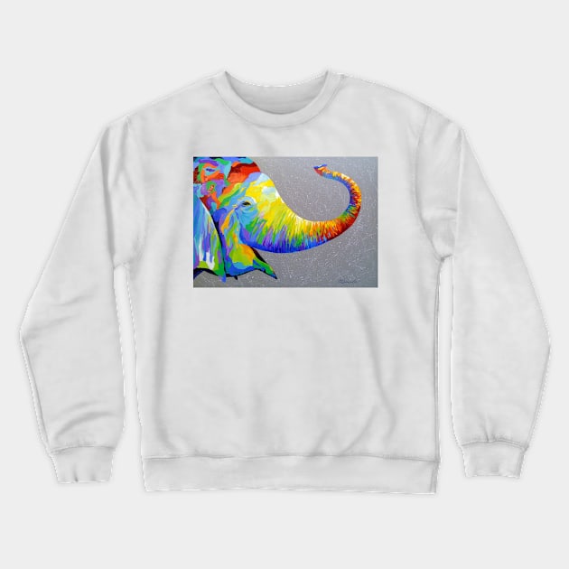 Smiling elephant Crewneck Sweatshirt by OLHADARCHUKART